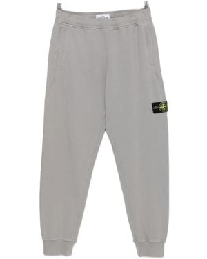 Stone Island Logo-Patch Track Pants - Gray