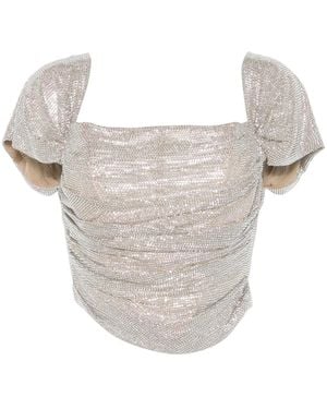 GIUSEPPE DI MORABITO Crystal-Embellished Top - White