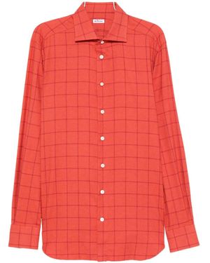 Kiton Checked buttoned shirt - Rot