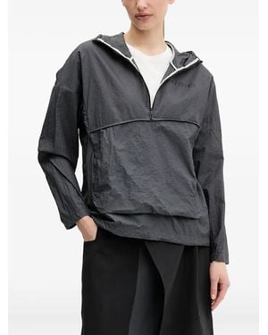 adidas Hooded Half-Zip Jacket - Gray