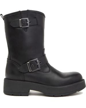 Nero Giardini Leather Ankle Boots - Black