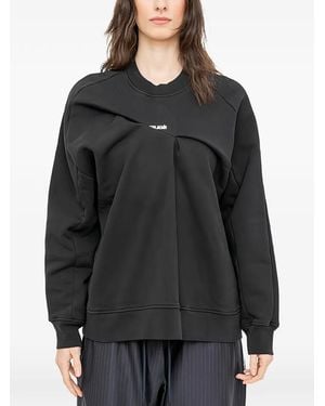 Facon Jacmin Solar Pleated Logo-Print Sweatshirt - Black