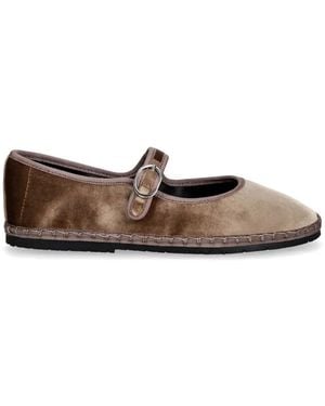 Nokwol Mel Buckle-Fastening Ballet Flats - Brown