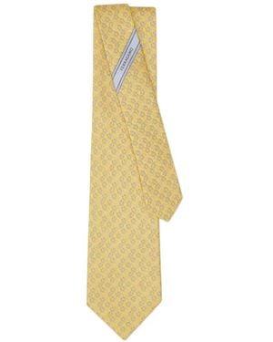Ferragamo Good Luck Seidenkrawatte Mit Print - Weiß