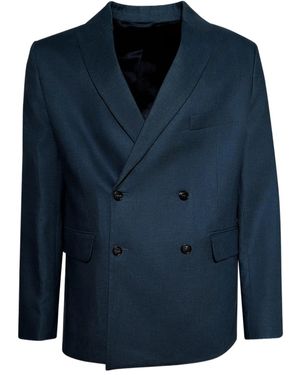 Bode Doppelreihiges Leinensakko - Blau