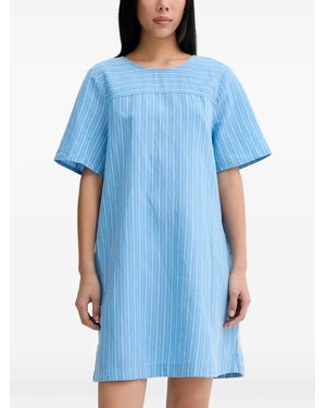 Marc O' Polo Vertical-Stripe Tie-Back Dress - Blue