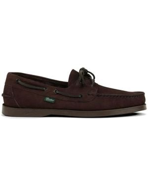 Paraboot Chaussures Bateau En Cuir - Blanc