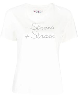 Mc2 Saint Barth Crystal-Embellished Cotton T-Shirt - White