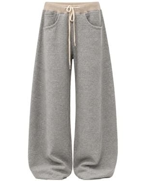 R13 Relaxed Darted Track Pants - Gray