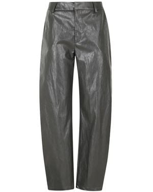 FEDERICA TOSI Crinkled-Effect Trousers - Grey