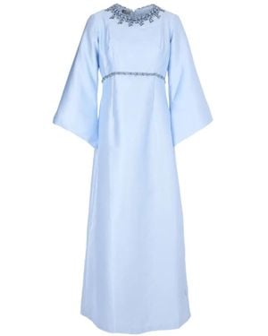 Baruni Abito Lungo Sahara Con Decorazione - Blu