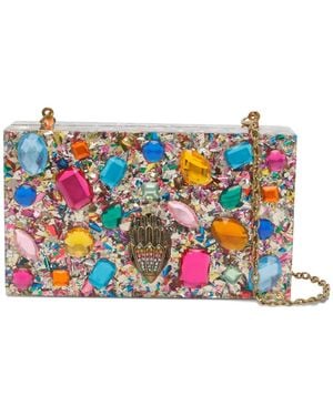 Kurt Geiger Pochette À Ornements En Cristal - White