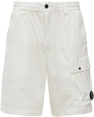 C.P. Company Cargo-Pocket Shorts - White