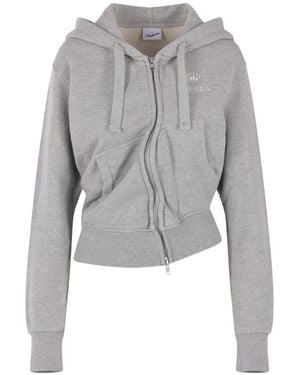 VAQUERA Sudadera Con Capucha Y Cremallera - Gris