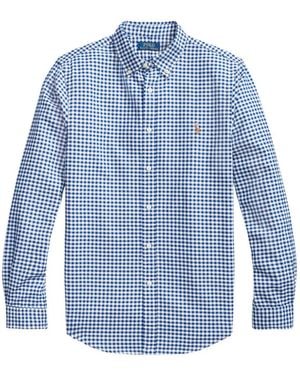 Polo Ralph Lauren Gingham-Checked Button-Down Shirt - Blue