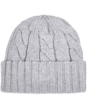 Mc2 Saint Barth Ribbed Cable-Knit Beanie Hat - Gray