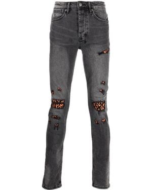 Ksubi Ripped-Detail Skinny Jeans - Grey