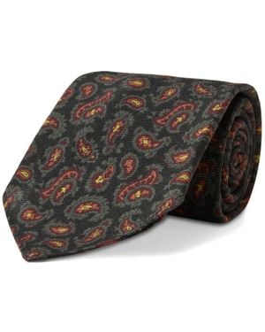 RRL Paisley-Print Wool Tie - Black