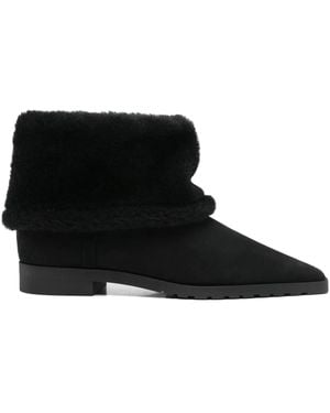TOTEME Fold-Down Shearling Boots - Black