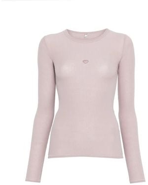 Baserange Heart-Motif T-Shirt - Pink