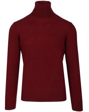 Al Duca d'Aosta Ribbed-Trim Cashmere Jumper - Red