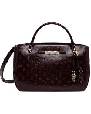 Guess Carmella Logo-Embossed Tote Bag - Purple