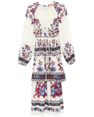 FARM Rio Malu Winter Floral-Print Maxi Dress - White