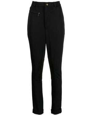 Ralph Lauren Mid-Rise Slim-Fit Trousers - Black