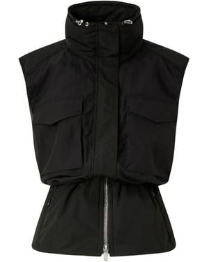 Pinko Sleeveless Down Jacket With Drawstring - Black