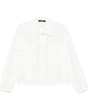 Weekend by Maxmara Flap-Pocket Button-Up Jacket - White