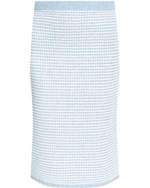 Tory Burch Cotton-Blend Striped Skirt - Blue