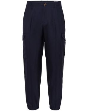 Brunello Cucinelli Cropped Cargo Trousers - Blue