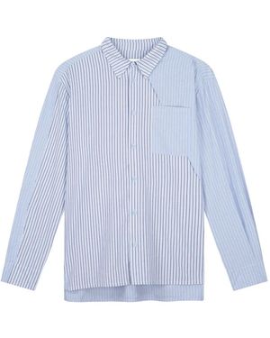 Arte' Camicia A Righe Con Tasca - Blu