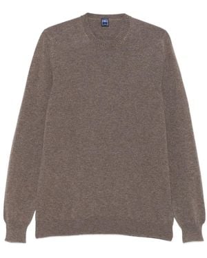 Fedeli Kaschmirpullover mit Rundhalsausschnitt - Braun
