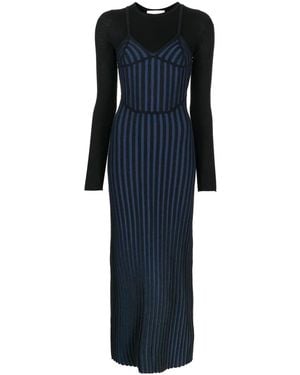 Dion Lee Two-Tone Corset Dress - Blue