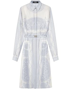 Versace Silk Blouse 'The Cut Of The Gods - Blue