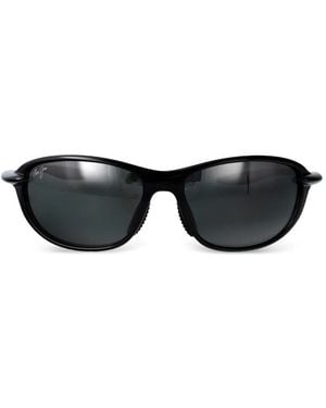 Maui Jim Hookipa Ultra R-Xs Sonnenbrille Mit Ovalem Gestell - Schwarz