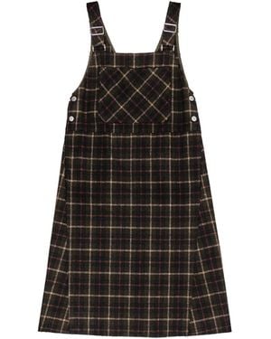 Bimba Y Lola Plaid Midi Dress - Black