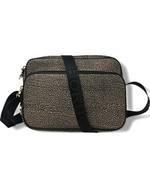 Borbonese Patterned Camera Case Cross Body Bag - Black