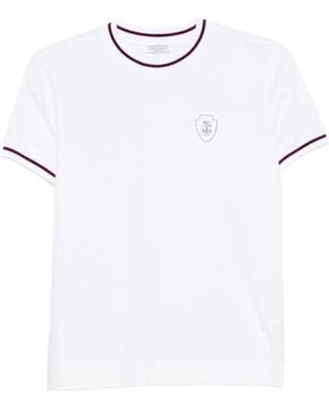 Brunello Cucinelli エンブロイダリー Tシャツ - ホワイト