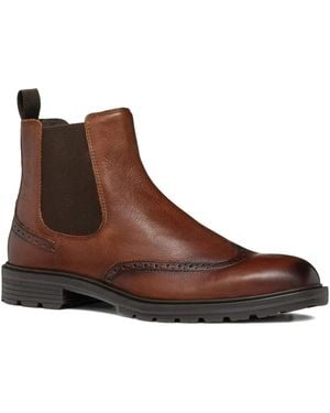 Geox Leather Chelasea Boots - Brown