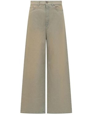 Stella McCartney Wide-Leg High-Rise Trousers - Natural