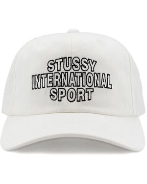 Stussy Cappello Da Baseball Con Ricamo - Bianco