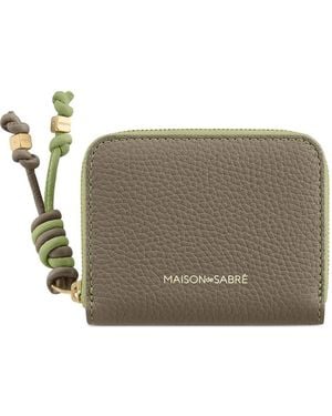 Maison De Sabre Small Leather Zip-Fastening Wallet - Grey
