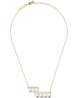 Tasaki 18Kt Collection Line Balance Step Pearl Pendant - White