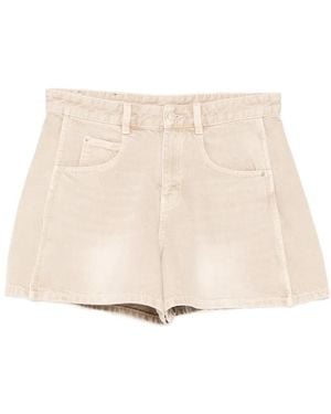 JNBY High-Waisted Denim Shorts - Natural