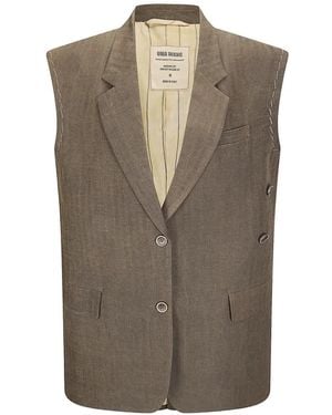 Uma Wang Kaiwan Herringbone Jacket - Brown