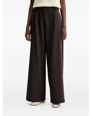 Sessun Pleated Wide-Leg Pants - Black