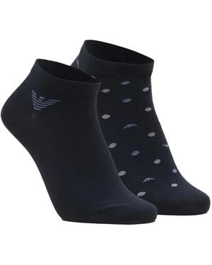Emporio Armani Polka-Dot Socks - Blue