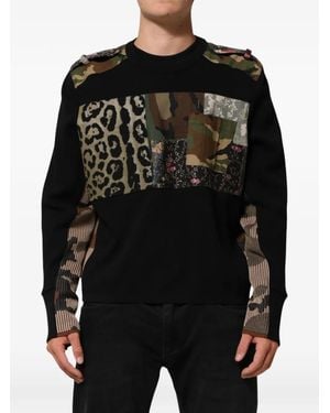 Dolce & Gabbana Patchwork Sweater - Black